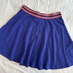 Princess Vera Wang Textured Double Knit Blue Skater Skirt